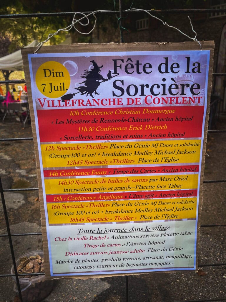 le programme de la fête de la sorcière de Villefranche-de-Conflent photo