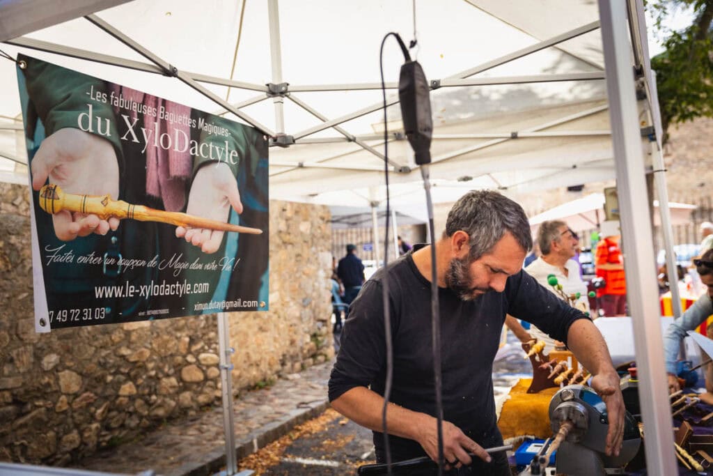 Ximun DUTAY, le XyloDactyle à Villefranche-de-Conflent le jour de la fête des sorcières