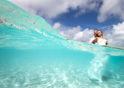 photo aquatique trash the dress