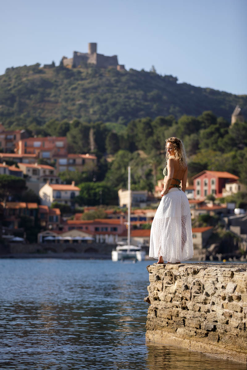 session photo d'Aurélie à la plage de Collioure