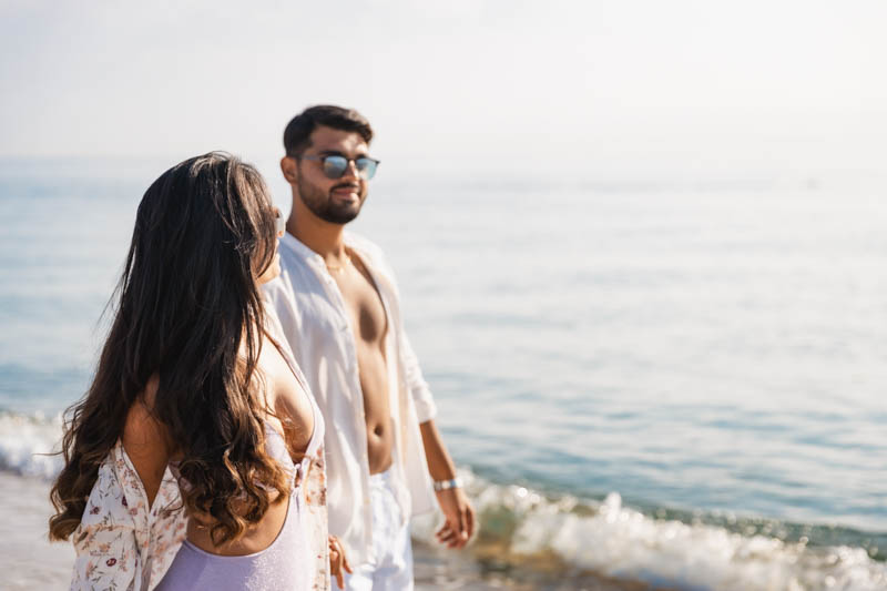 photo de couple à la plage d'Argelès-sur-mer