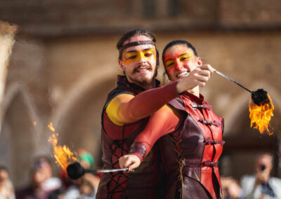 trobades médiévales perpignan - spectacle de feu troupe Drakonia