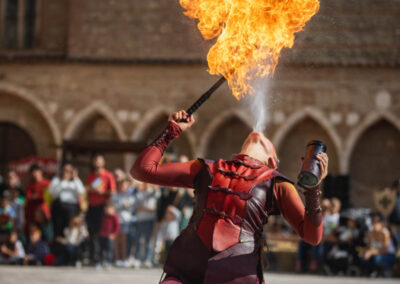 trobades médiévales perpignan - spectacle de feu troupe Drakonia