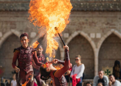 trobades médiévales perpignan - spectacle de feu troupe Drakonia