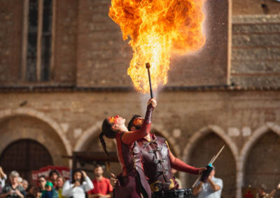 trobades médiévales perpignan - spectacle de feu troupe Drakonia