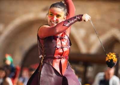 trobades médiévales perpignan - spectacle de feu troupe Drakonia