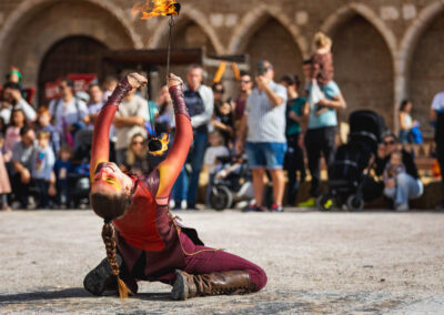 trobades médiévales perpignan - spectacle de feu troupe Drakonia