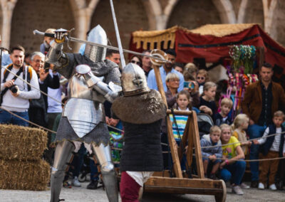 trobades médiévales perpignan - combat chevalier des chiens de saint-martin