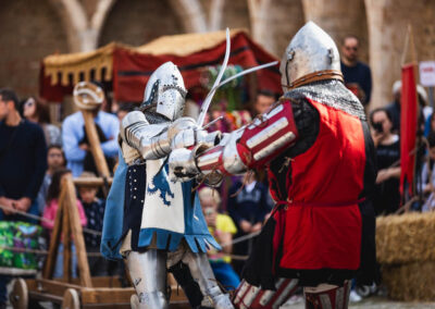 trobades médiévales perpignan - combat chevalier des chiens de saint-martin