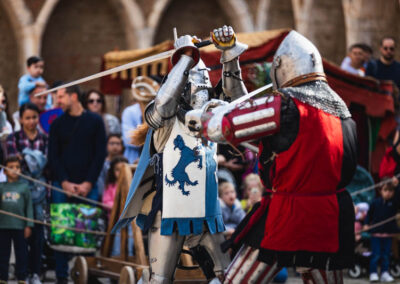 trobades médiévales perpignan - combat chevalier des chiens de saint-martin